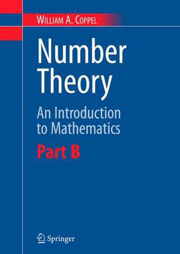 Cover image for Number Theory: An Introduction to Mathematics: Part B