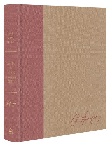 Cover image for Charles Spurgeon's Morning & Evening Devotional Bible KJV [Rose Gold & Sand Signature]