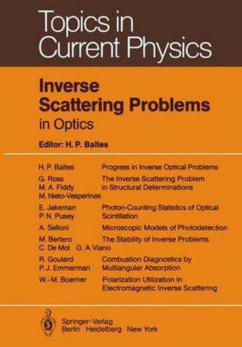 Cover image for Inverse Scattering Problems in Optics