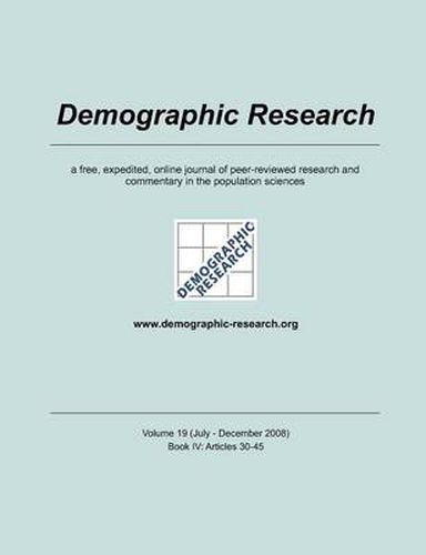 Cover image for Demographic Research Volume 19 Book 4