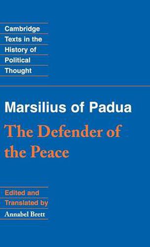 Cover image for Marsilius of Padua: The Defender of the Peace