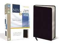 Cover image for NIV, The Message, Parallel Bible, Large Print, Bonded Leather, Black: Two Bible Versions Together for Study and Comparison