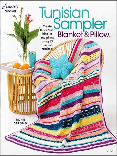 Tunisian Sampler Blanket & Pillow: Create This Vibrant Blanket and Pillow Using 33 Tunisian Stitches!