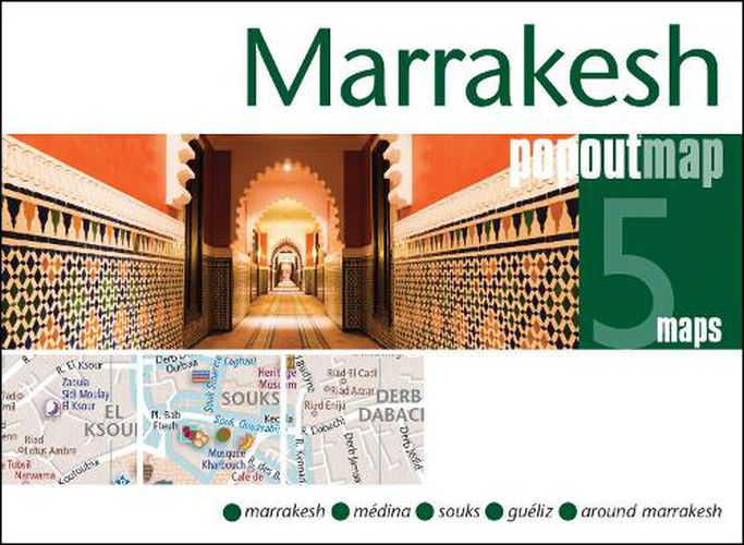 Cover image for Marrakesh PopOut Map - pocket size pop up city map of Marrakesh