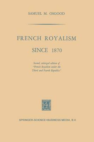 French Royalism Since 1870