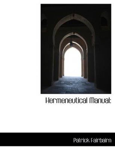 Cover image for Hermeneutical Manual