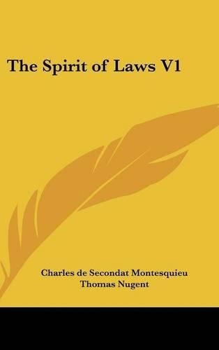 Cover image for The Spirit of Laws V1