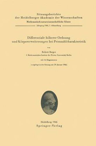 Cover image for Differentiale Hoherer Ordnung und Korpererweiterungen bei Primzahlcharakteristik