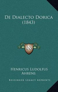 Cover image for de Dialecto Dorica (1843)