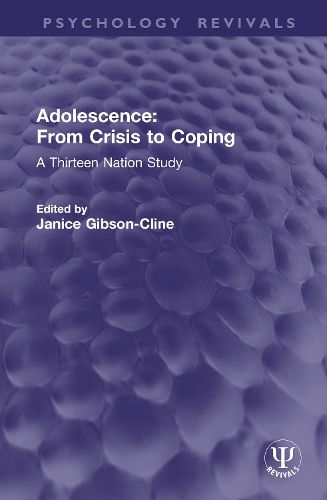 Cover image for Adolescence: From Crisis to Coping