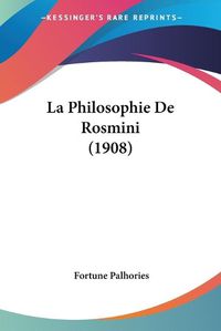 Cover image for La Philosophie de Rosmini (1908)