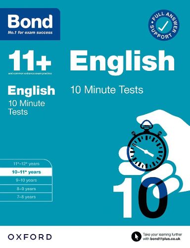 Cover image for Bond 11+: Bond 11+ 10 Minute Tests English 10-11 years