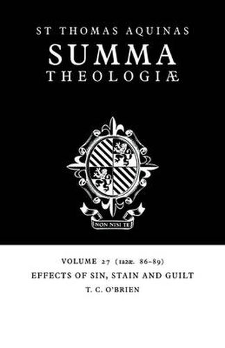 Summa Theologiae: Volume 27, Effects of Sin, Stain and Guilt: 1a2ae. 86-89