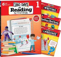 Cover image for 180 Days(tm) Reading 2nd Ed, Writing, Spelling, & Language Grade 1: 4-Book Set