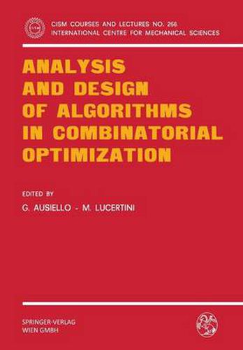 Cover image for Analysis and Design of Algorithms in Combinatorial Optimization