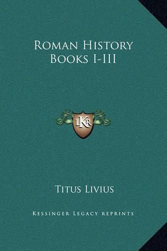 Cover image for Roman History Books I-III
