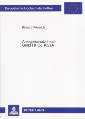 Cover image for Anlegerschutz in Der Gmbh & Co. Kgaa