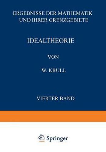 Cover image for Idealtheorie