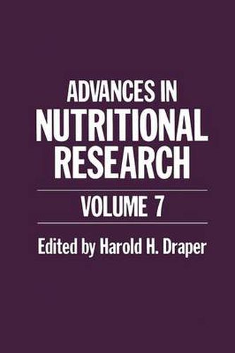 Cover image for Advances in Nutritional Research: Volume 7