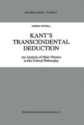 Cover image for Kant's Transcendental Deduction: An Analysis of Main Themes in His Critical Philosophy