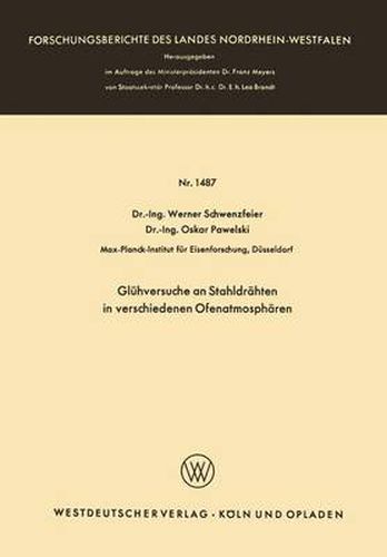Cover image for Gluhversuche an Stahldrahten in Verschiedenen Ofenatmospharen