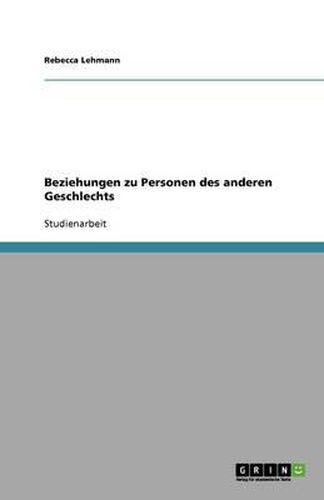 Cover image for Beziehungen zu Personen des anderen Geschlechts