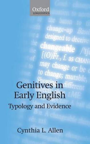 Cover image for Genitives in Early English: Typology and Evidence