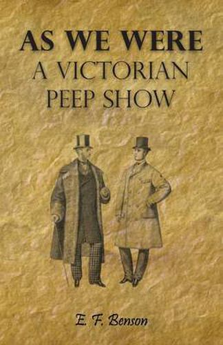 Cover image for As We Were - A Victorian Peep Show