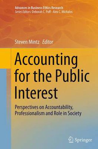 Cover image for Accounting for the Public Interest: Perspectives on Accountability, Professionalism and Role in Society