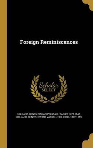 Cover image for Foreign Reminiscences