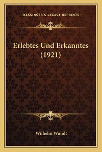 Cover image for Erlebtes Und Erkanntes (1921)