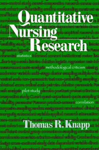 Cover image for Quantitative Nursing Research