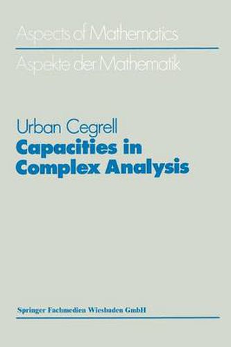 Cover image for Capacities in Complex Anaylsis