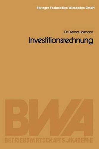 Cover image for Investitionsrechnung