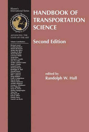Cover image for Handbook of Transportation Science