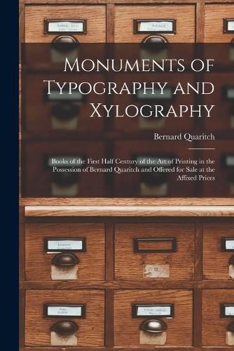 Cover image for Monuments of Typography and Xylography