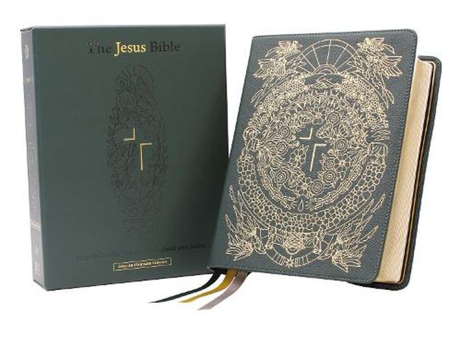 Cover image for The Jesus Bible Artist Edition, ESV, Genuine Leather, Calfskin, Green, Limited Edition