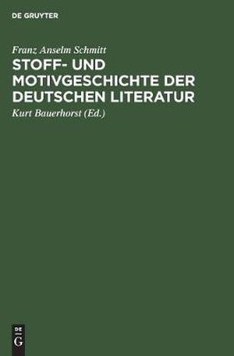 Cover image for Stoff- und Motivgeschichte der deutschen Literatur