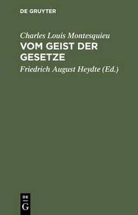 Cover image for Vom Geist der Gesetze