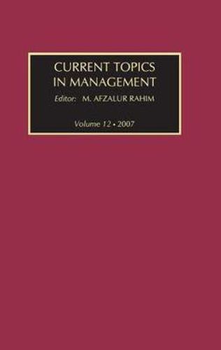 Cover image for Current Topics in Management: Volume 12