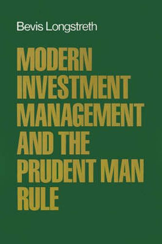 Cover image for Modern Investment Management and the Prudent Man Rule