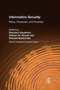 Cover image for Information Security: Policy, Processes, and Practices