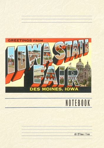 Cover image for Vintage Lined Notebook Greetings from Iowa State Fair, Des Moines