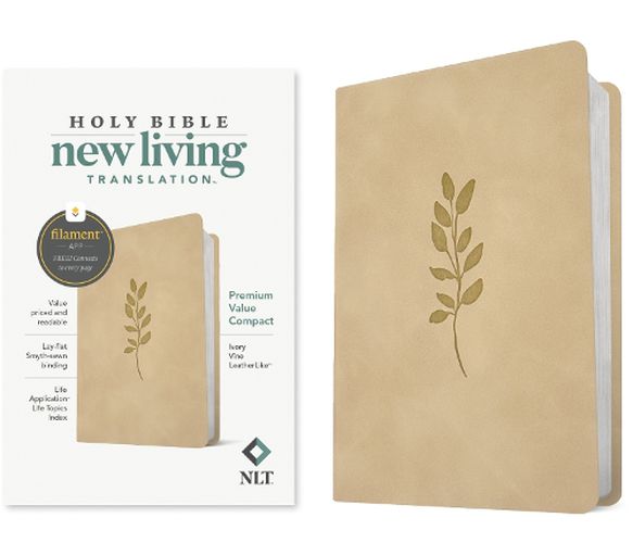 Cover image for NLT Premium Value Compact Bible, Filament Enabled (Leatherlike, Ivory Vine)