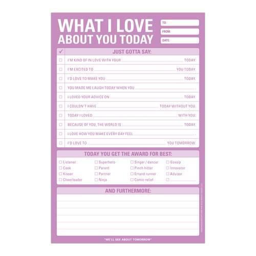 Cover image for Knock Knock What I Love about You Today Pad