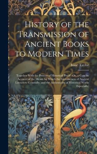 Cover image for History of the Transmission of Ancient Books to Modern Times