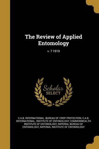 Cover image for The Review of Applied Entomology; v. 7 1919