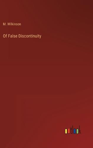 Cover image for Of False Discontinuity