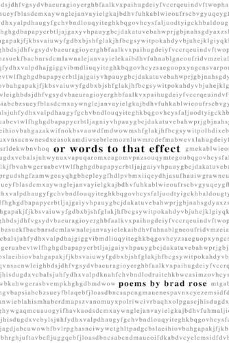Cover image for or words to that effect