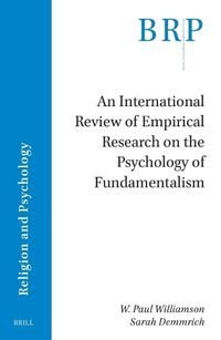 Cover image for An International Review of Empirical Research on the Psychology of Fundamentalism